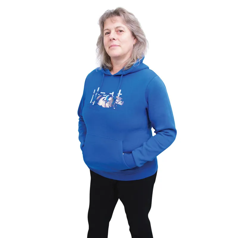 Hy Equestrian Thelwell Collection Jumps Hoodie - Classic Blue/Taupe